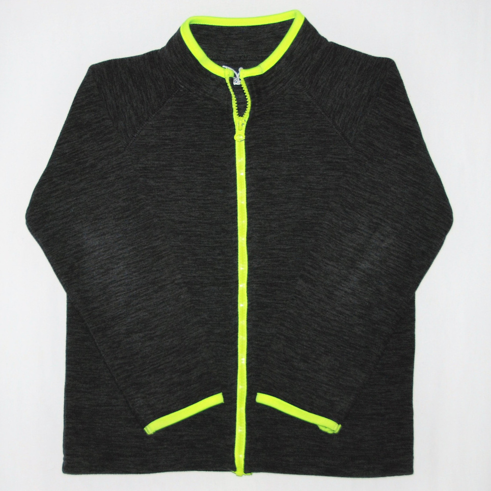 Jumping Bean Sweatshirt Zip Charcoal/Neon Size 7(L